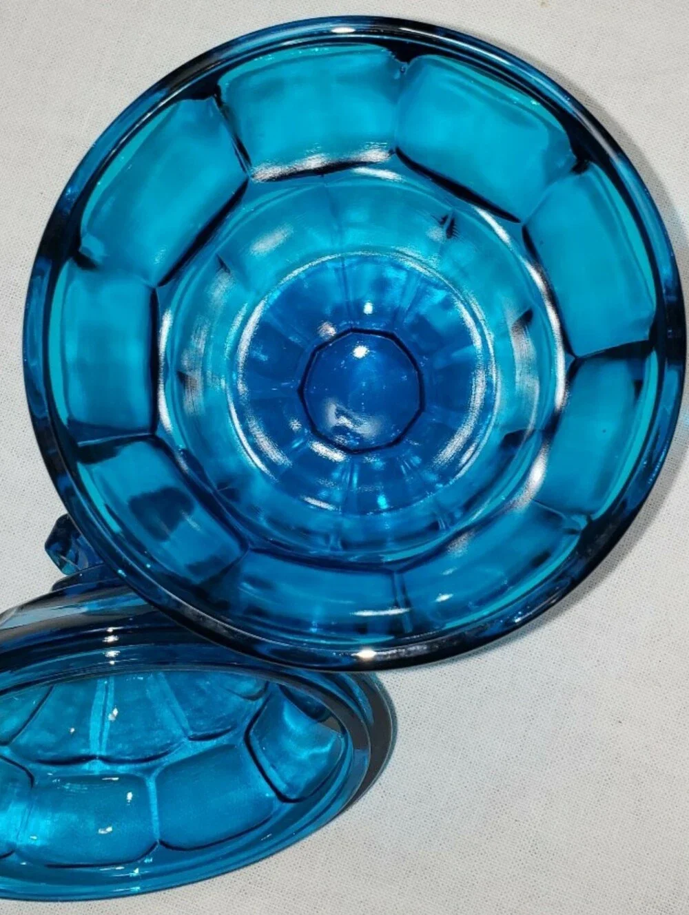 Vintage Blue Glass Apothecary Jar